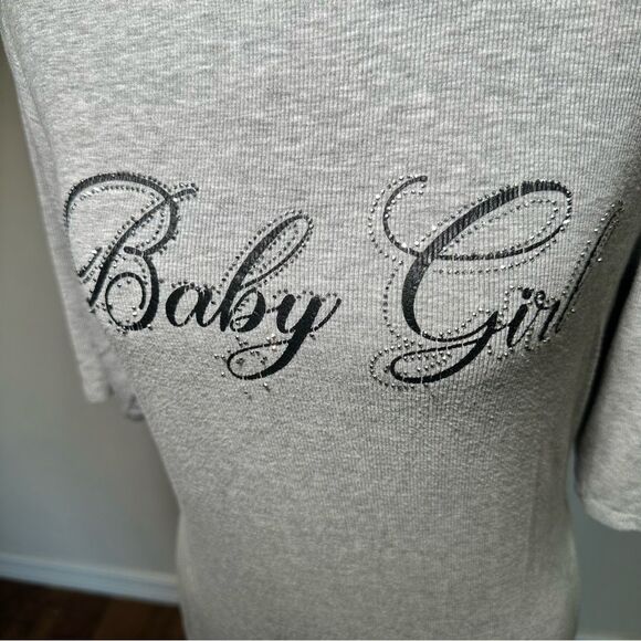 Y2K Gray ‘Baby Girl’ Maxi Dress - Picture 2 of 4